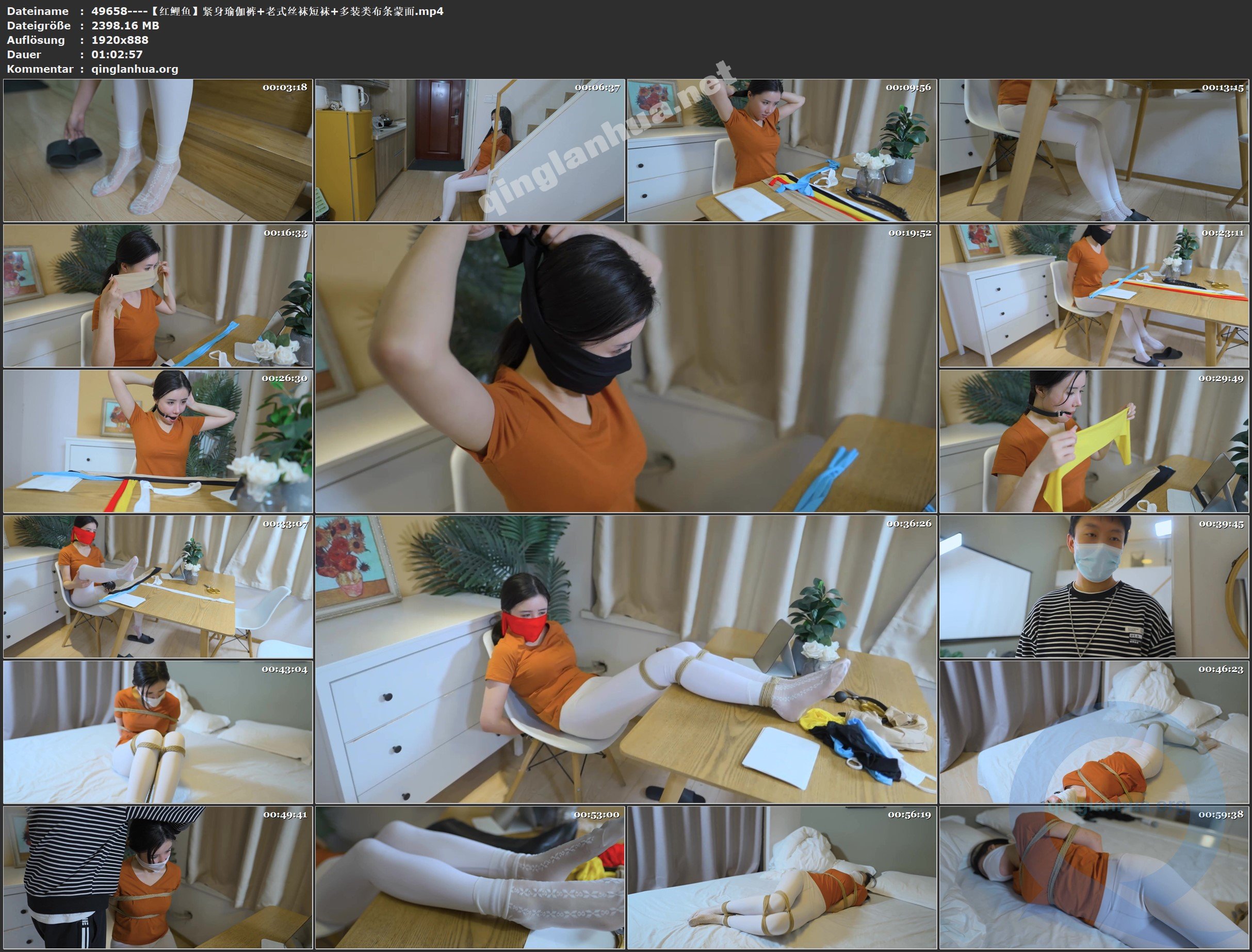 49658----【红鲤鱼】紧身瑜伽裤 老式丝袜短袜 多装类布条蒙面.jpg