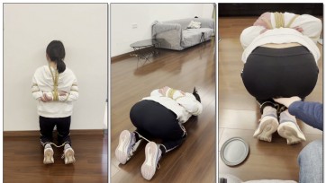 【麦子呀】大哥喜欢穿不同衣服的一米绳，中式后背缚，舔脚，面壁思过