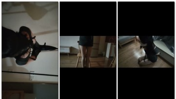【深海里的猫】昏暗密室监禁 制服丝袜 蒙眼捆绑喂食盆蠕动进食