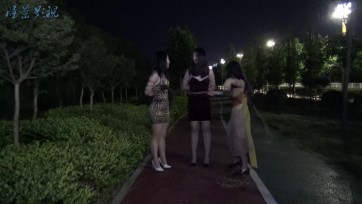 【胜景影视】夜景马路捆绑女M玩耍