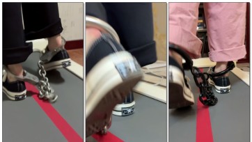 【布莱恩】4副脚镣的跑步机训练-从慢到快-直到妹子受不了