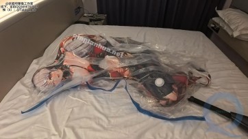 【狸猫工作室】女m丝袜睡袋制作成抱枕填充物后二次抽气真空