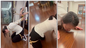 【麦子呀】罚跪 舔奶 打耳光