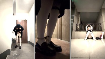 【K酱】伪娘室外露出调教