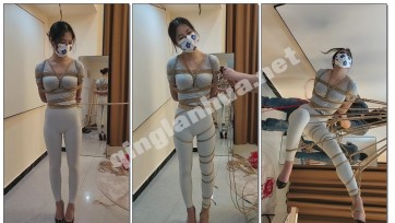 【江山原创】文慧瑜伽裤高跟鞋吊缚摸胸