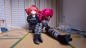 【无夜】kigurumi kig双人吊缚+捆绑呼吸控制—挠脚心