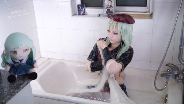 【奈奈酱原创】若葉睦の粘液初体験-下半部分 披肩全沾满粘液了好重！