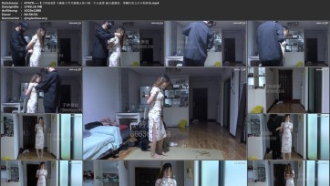 【子衿原创】丰满妹子芹芹旗袍五花口球一个人放置 耐力超级好，带脚钉也完全不怕疼的