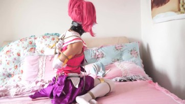 【逍遥】首次拍摄cos剧情类作品！《星之守护者拉克丝沦为奴隶》绳捆龟甲，跳蛋刺激，贞操带禁锢