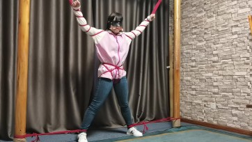 【一绳所爱】萌新刘盼盼体验绳艺捆绑