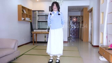 【子衿原创】青青 五四学生装单股细绳勒颈五花 押解 跳舞 跪姿挣扎 访谈