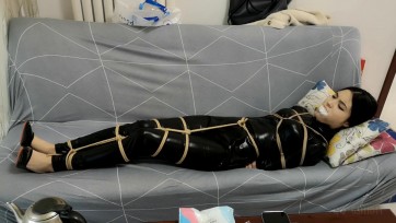 【束缘阁】孟瑶 搜查官 扎带全身 白布 头套 透明胶带 黑胶 白胶 各种的堵嘴折磨