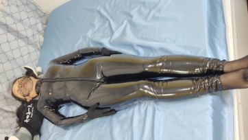 【华素原创】蒙面皮衣黑丝双马尾女战士001