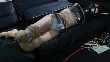 【面具男】伪娘绳奴宁宁，挑战超200米细麻绳紧缚逃脱，每次失败都会增加拘束强度并被AV棒榨汁，无限轮回！