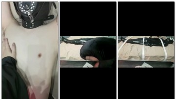 【气味系】木乃伊睡袋绑床 全包头套 电击 黑丝黑旗袍gt训练器榨j 臭丝袜调教