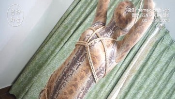 【恋物幻者】大尺度吊缚走绳~缚蛇传2 绳子勒紧下体疯狂摩擦摩擦！蛇皮ZENTAI+吊缚捆绑+SM头套+口球+痛苦走绳～大尺度暴虐一小时！小姐姐最后虚脱...