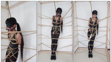 【冷与贝】性感黑丝高跟捆绑，超紧密禁锢拘束放置调教